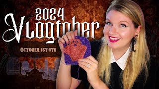 VLOGTOBER 2024 Crocheting Halloween Blankets  Spooky Sock Knitting  Hocus Pocus Trivia [upl. by Voltmer166]