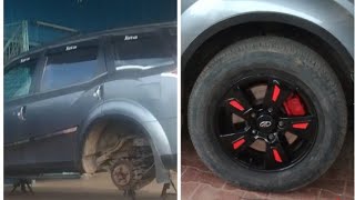 XUV500 alloy wheel paint OMG 👌👌😱😱😃😃 [upl. by Trinity]