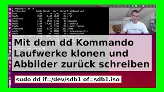 dd Kommando  USB LaufwerkFestplatte kopieren sichern ISO Abbild auf Speicherstick schreiben WLBI [upl. by Malinde699]