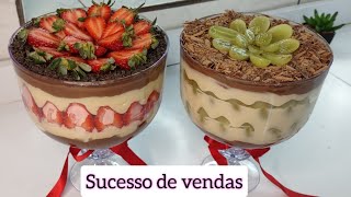 COMO PREPARAR SOBREMESAS NA TAÇA PARA O NATAL E ANO NOVO  E POR QUANTO VENDER  BOMBOM NA TAÇA 🍫🍓 [upl. by Siddon]