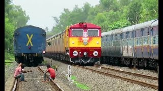 Monsoon Konkan Railway 7 in 1 Tejas Express  TVC Rajdhani  MAO Double Decker  Many More [upl. by Harutek]