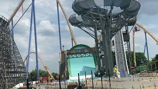 Moosehorn Falls Construction update at Canada’s Wonderland Vlog 2 [upl. by Idnyc]