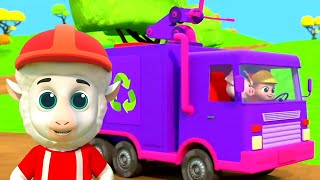 Wheels On The Garbage Truck Go Round And Round  More Vehicle Rhymes And Kids Songs [upl. by Niattirb]