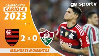 FLAMENGO 2 X 0 FLUMINENSE  MELHORES MOMENTOS  1ª JOGO FINAL DO CAMPEONATO CARIOCA 2023  geglobo [upl. by Orrocos303]