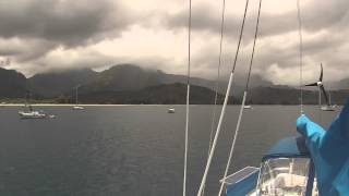 Hanalei Bay anchorage Kauai [upl. by Viviene]