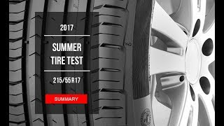 2017 SUMMER TIRE TEST RESULTS  21555 R17 [upl. by Wilterdink]