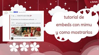 tutorial de discord • embeds con mimu y cómo mostrarlos 🎄  en español  actualizado [upl. by Merriman110]