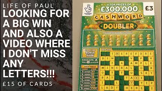 5 Fun scratch cards to brighten your day £15 of the £3 Cashword Doubler scratch tickets [upl. by Sreip]