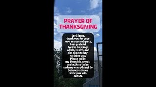 THANKSGIVING PRAYER [upl. by Ynitsed58]