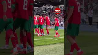 فرحة اللاعبين بعد الهدف الأول للمنتخب المغربي أمام أفريقيا الوسطى 😍⚽ [upl. by Gemmell]