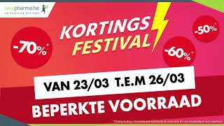 Kortingsfestival op Newpharmabe  Uw Belgische Apotheek  Tem 26 februari [upl. by Amitaf502]