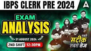 IBPS Clerk Analysis 2024  IBPS Clerk 2nd Shift Analysis  Asked Questions amp Expected Cut Off [upl. by Aicnatsnoc746]