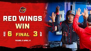 Red Wings vs Bisons Game Highlights 4112024 [upl. by Ignace]