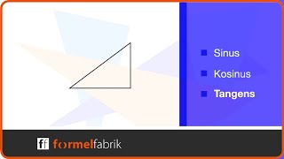 Trigonometrie Sinus  Kosinus  Tangens Einführung Winkelberechnung  Video 1 [upl. by Bohaty]