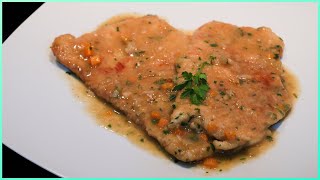 Turkey Scaloppine with White wine sauce  Scaloppine al vino bianco  Original Italian recipe [upl. by Haon664]