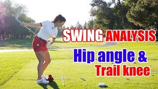 Swing Analysis Hip Angle amp Trail Knee  Golf with Aimee [upl. by Dasya]