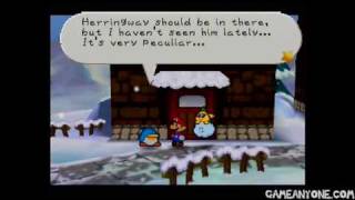 Lets Play Paper Mario Part 53 Penguin Murder Mystery [upl. by Eilujna]