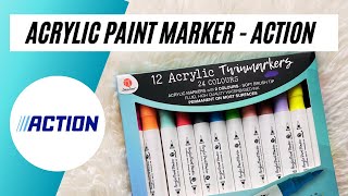 ✨ PRÉSENTATION  ACRYLIC PAINT MARKERS  FEUTRES DE CHEZ ACTION [upl. by Squier]