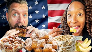 Brits Try Southern Desserts For The First Time In The USA [upl. by Mill]