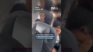 Incidente en avión de Brasil genera debate en redes [upl. by Ahsieym698]