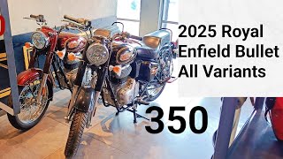 New Royal Enfield Bullet 350 2025 All Variants Features Price Mileage Detailed Review [upl. by Ennirroc820]