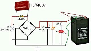 Transformerless 230V to 5V DC with 4v Battery Charger [upl. by Rutger]