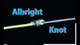 Fishing Basics How to tie Albright knot [upl. by Olecram]