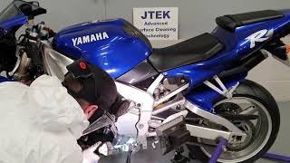 Motorcycle Dry Ice Cleaning UK 4XV Yamaha R1 [upl. by Mcintosh]