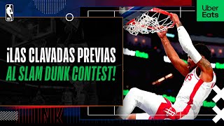 ¡Las mejores clavadas previas al Slam Dunk Contest [upl. by Phillie861]