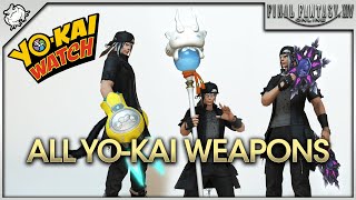 FFXIV  All Yokai Watch Weapons [upl. by Paderna264]