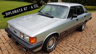 📌 Opala Diplomata 1987 Álcool 6 cilindros Original Placa Preta Impecável [upl. by Renaxela]