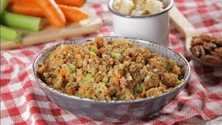 Cómo Hacer Relleno de Pavo  Receta de Stuffing Navideño [upl. by Bohs]