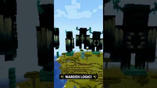 MINECRAFT LOGIC WITH WARDEN minecraft minecraftlogic minecraftlogicshorts shorts [upl. by Truelove]