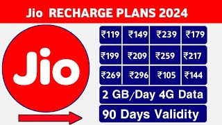 JIO BEST RECHARGE PLANS 2024 [upl. by Nosniv594]