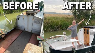 Transforming Our Narrowboat Rear Deck Part One [upl. by Dorette363]