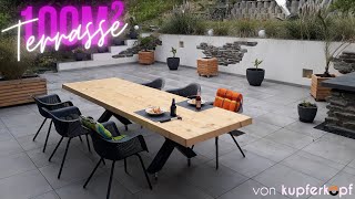 Terrasse mit Gefälle bauen 60x60er Platten in gebundenen Splitt verlegen [upl. by Anitnatsnoc601]