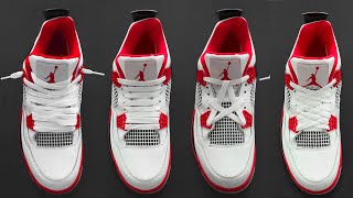 4 WAYS HOW TO LACE NIKE AIR JORDAN 4  JORDAN 4s Lacing [upl. by Ahsieni868]