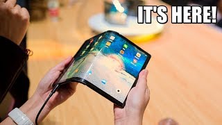 The First Foldable Smartphone is OFFICIAL [upl. by Vanhomrigh740]