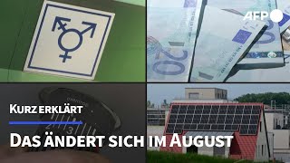 Kurz erklärt Das ändert sich im August in Deutschland  AFP [upl. by Kidder]