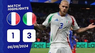 🔵France vs Italy 13 Highlights Barcol Dimarco Frattesi Raspadori  UEFA Nations League [upl. by Akim]