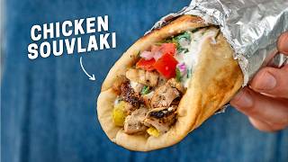 Greek Chicken Souvlaki amp 20 Minute Pita [upl. by Hagi]