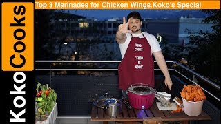 Top 3 Marinades for Finger Licking Chicken wings Kokos Special [upl. by Ayar]