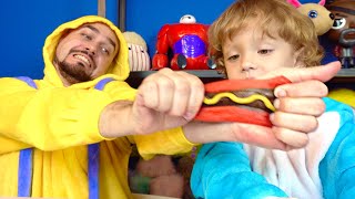 Nastya and Daddy Playing with Magic Refrigerator and Real Food VS Gummy Food Challenge  Nastya Life [upl. by Aztiray]