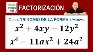 Caso 5 de factorización trinomio de la forma x²bxc Video 2 [upl. by Dorweiler819]