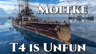 World of Warships Moltke  Double CV Makes T4 Unfun [upl. by Endor]