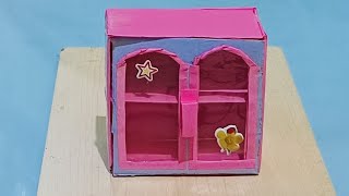 How to Make Mini Bookcase Cabinet  Easy Tutorial  ASMR [upl. by Kcirredal733]