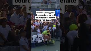 🤬 L’agacement de Maxime Cressy après sa défaite tennis sports [upl. by Murdock]