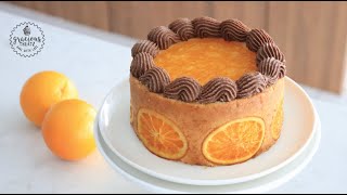 Moist and Soft Eggless Orange Chocolate Cake Recipe [upl. by Taft]