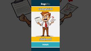 🇬🇧🇸🇰 complaint  sťažnosť  vocabulary builder  learn English  naučme sa anglicky [upl. by Annawek396]