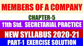 11th Std Secretarial Practice Chapter5 Exercise Solution Q1 Part1 [upl. by Thekla]